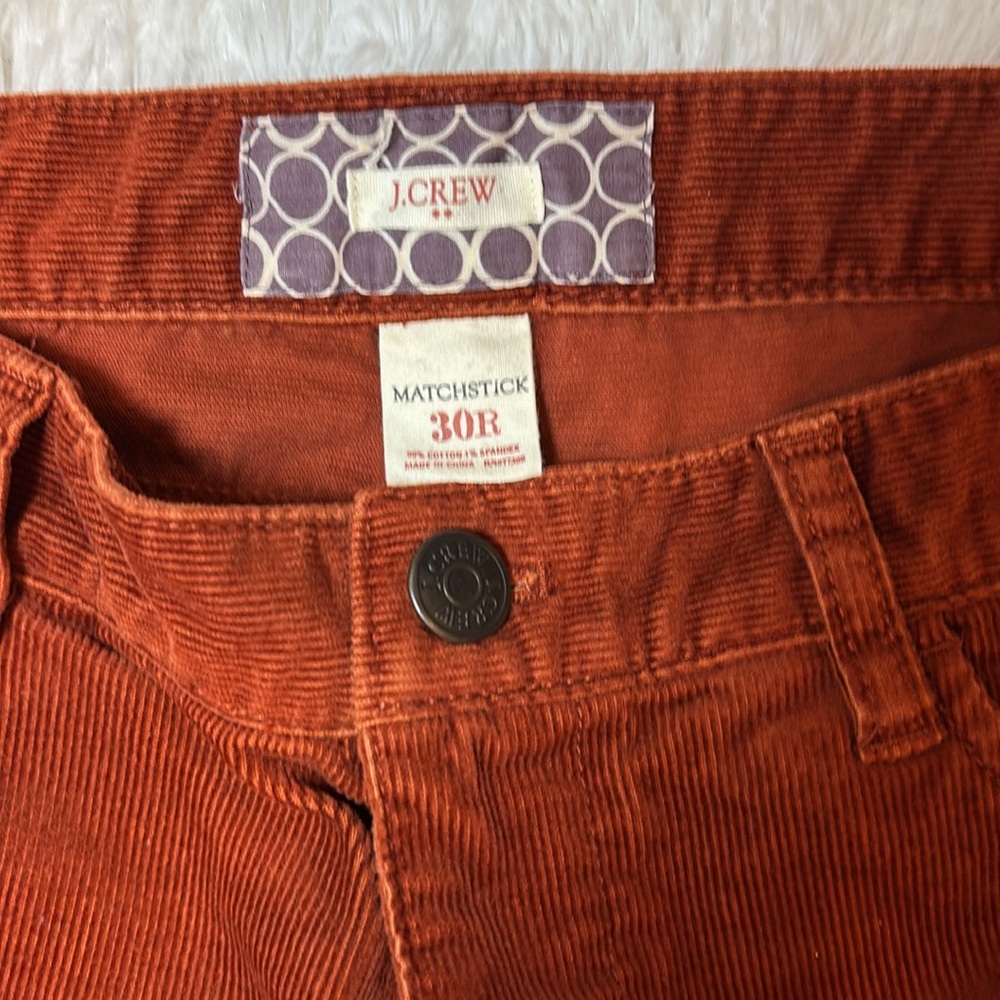 J Crew Matchstick Corduroy Pants Size 30R - Picture 3 of 10